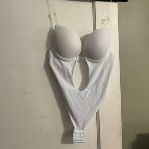White open back shape wear.